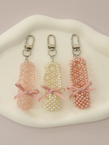 Porte-clés motif sushi brodé de perles, écologique et simple - Product Image 1