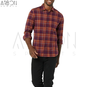 Camisas de Franela Hechas a Mano, Nuevas, de Manga Larga, Multicolores, Color Borgoña, con Bolsillos Delanteros en el Pecho, Buena Venta, Nuevo Ingreso, Mejor Precio - Product Image 3