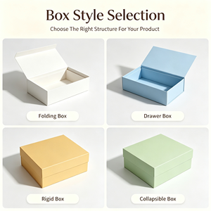 Caja de Papel Rígido Personalizada, Caja de Regalo Plegable, Cartón de Embalaje para Ropa, Joyería y Comercio Minorista - Product Image 1