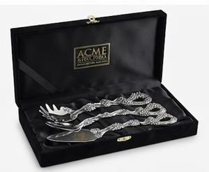 Elegant Curved Handle Silver Finished Salad <b>Server</b> Suitable for Tableware and Special Occasions Gifting Purpose From India - Product Image 3