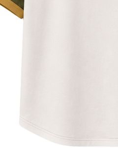 <b>White</b> Olive Green And Mustard Yellow Raglan T Shirt For Men Short Sleeve Crew Neck Cotton <b>Tee</b> Custom Casual Color Block Top - Product Image 6
