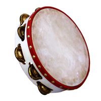 Unique Design Made Musical Instruments Hand Percussion Wooden Tambourines As Per Customer Demands Made Tambourine