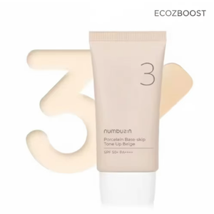 [เครื่องสำอางเกาหลี] รองพื้นหมายเลข 3 พอร์ซเลน เบส-สกิป โทนอัพ เบจ 50 มล. วิตามินซี ส่วนผสมวีแกน-ต่อต้านริ้วรอย เครื่องสำอางเกาหลีขายส่ง - Product Image 3