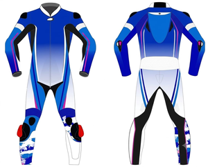 Men’s Custom Cowhide/Kangaroo Leather Track Racing 1Pc Suit Jumpsuit/Traje Motorcycle Gear Made To Measure CE <b>Level</b> 2 Protection - Product Image 1