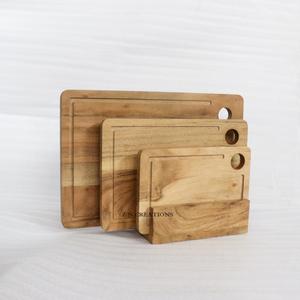 Planches à découper en bois durables pour la cuisine, planches à découper personnalisées, planches à découper longues et durables en acacia, planches à charcuterie rectangulaires avec poignée - Product Image 3