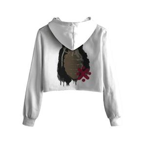 Sudadera Corta con Estampado Galaxy Raven para Hombre, Sudadera con Capucha, Ropa Urbana de Otoño, Impresión por Sublimación, Tejido de Punto, 100% Poliéster - Product Image 3