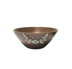 Juego de Tazones Ecológicos de Madera de Acacia y Mango – Vajilla Clásica Personalizada al por Mayor para Restaurantes y Tazones de Servicio Metálicos - Product Image 3