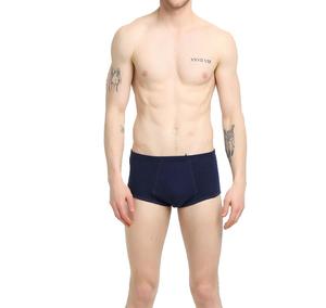 Sous-vêtements pour hommes, sous-vêtements super fins, sous-vêtements respirants, caleçons boxer pour hommes, bleu foncé, couleur unie - Product Image 1