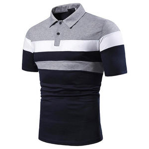 Camisas Polo a Rayas para Hombre, Manga Corta, Estilo Casual, Moda Urbana, Camisa Polo de Algodón Orgánico, Fabricada por TRIOTAKE INDUSTRY - Product Image 4