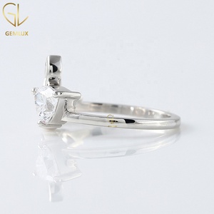 Anillo de compromiso de diamantes Toi Et Moi, corte pera y corazón, diamante moissanita, símbolo de amor, delicado cisne, regalo de aniversario - Product Image 5