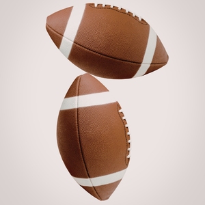Ballons de football américain personnalisés imprimés sur mesure avec logo d'équipe, durables pour usage extérieur, vente en gros et emballage personnalisé - Product Image 1