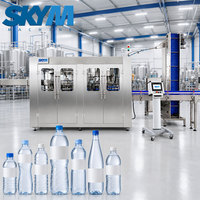 Ligne de production automatique de machines de remplissage d'eau minérale pure en bouteilles en plastique PET de petite taille