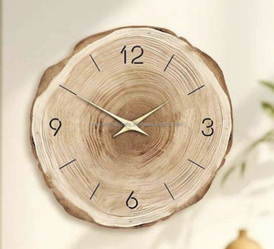 Wooden Epoxy Resin Art Quartz Two-piece Single Face Industrial Design <b>Battery</b> Powered Needle Living Room Wall <b>Clock</b> Modern - Product Image 5