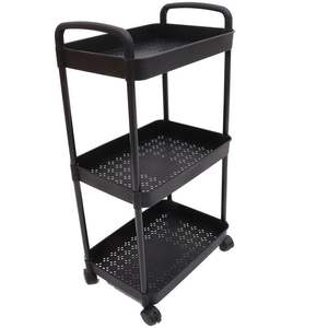 Chariot de rangement multifonctionnel en métal pour cuisine, avec design moderne, pour l'organisation domestique et le rangement de garde-manger - Product Image 1