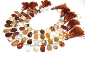 Perles en forme de poire de quartz rutilé naturel authentique, 16 mm, en fil de 8 pouces de long, vente en gros, très demandées - Product Image 3