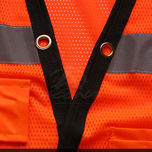 Chaleco de Trabajo Reflectante para Hombre con Tiras de Alta Visibilidad, 100% Poliéster, Transpirable, de Secado Rápido, Bolsillos Seguros, Certificado CE, Industrial - Product Image 3
