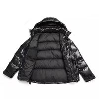Nouvelle veste d'hiver rembourrée noire pour homme, brodée sur mesure, de haute qualité, personnalisée, manteau d'hiver décontracté
