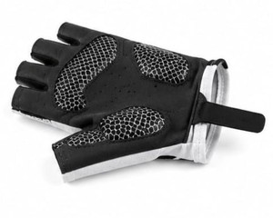 Gants de cyclisme demi-doigts en PU, design en maille respirante, gants de course unisexes, fermeture à boucle et crochet, ajustement universel - Product Image 4