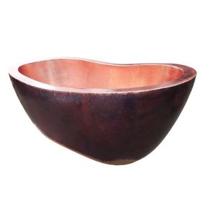 Bañera Ovalada de Cobre de Doble Pared, Independiente, Duradera, Ecológica, Elegante, con Acabado Texturizado Antiguo, Bañera de Lujo para Baño - Product Image 4