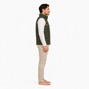 men <b>puffer</b> <b>vest</b> <b>jacket</b> with insulated padding and durable outer material providing comfortable warmth for hiking camping travel - Product Image 3