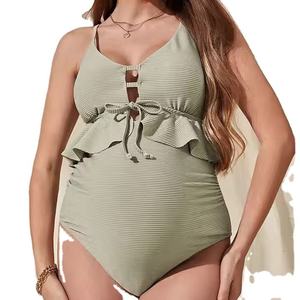 ชุดว่ายน้ำสำหรับหญิงตั้งครรภ์เซ็กซี่พร้อมเข็มขัดคาดเอว ชุดคลุมท้องแบบชิ้นเดียวขนาดใหญ่พิเศษ ชุดว่ายน้ำสำหรับคนท้อง บิกินี่เซ็กซี่ - Product Image 2