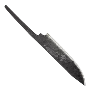 Hoja de cuchillo de acero forjado negro con filo afilado y espiga estrecha para la fabricación de mangos personalizados y proyectos de artesanía - Product Image 5