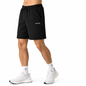 Custom Logo <b>Men</b> <b>Sweat</b> <b>Shorts</b> Soft Comfortable Spandex/Polyester Drawstring Quick Dry for Fitness Training Gym Workout Running - Product Image 4