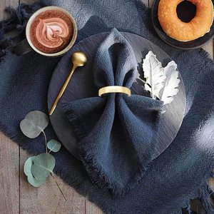 Modern Brass Napkin Ring <b>Semi</b>-<b>Circle</b> 1.88 Inch Wide Durable <b>Table</b> Accessory Event Supplies Customizable Designs - Product Image 6