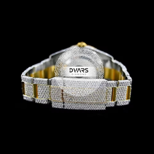 Reloj de Pulsera de Cuarzo de Estilo Ejecutivo, de Lujo, Resistente al Agua, con Caja de Aleación, Cristal de Zafiro, Diamante Moissanite de Color D VVS1 - Product Image 2