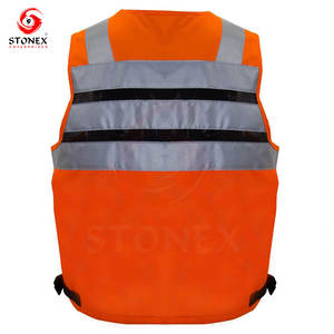 Chaleco de Seguridad Reflectante de Poliéster Unisex con Múltiples Bolsillos, Transpirable y Cómodo, Chaleco de Trabajo con Franjas Reflectantes - Product Image 2