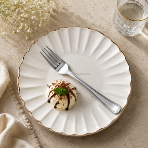 Fourchette à dessert en acier inoxydable robuste pour mariage, banquet, événement, restauration, couverts de luxe, finition miroir - Product Image 1