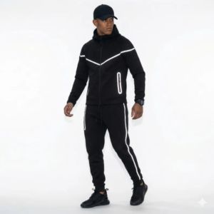 Custom <b>Reflective</b> Hooded Tracksuit for Men Zip Up Hoodie & Jogger Set - Product Image 4