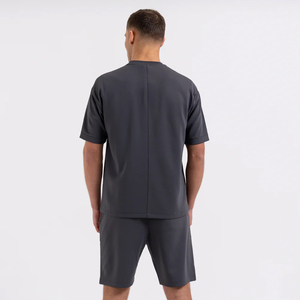 Ensemble de vêtements de sport pour homme, style streetwear, haute qualité, séchage rapide, respirant, décontracté, manches courtes, 100% coton pour le printemps - Product Image 3