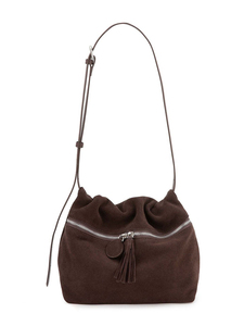 Sac à bandoulière en daim avec fermeture éclair et logo personnalisé, sacs à main, sac sous le bras, sac minimaliste simple pour femmes - Product Image 3
