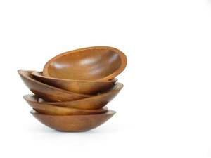 Bol de service en bois d'acacia, nouveauté très demandée pour les fêtes et restaurants modernes, assiette de service en bois, bol à sauce en bois, joli bol en bois - Product Image 3