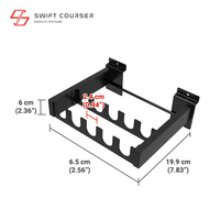 Nouveau design pour support mural latéral personnalisable en métal thermolaqué pour raquettes de pickleball, présentoir de magasin