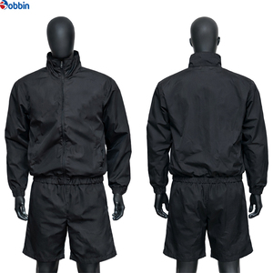 Comfortable Custom Logo Reflective Patchwork <b>Zip</b> up Jacket Nylon Sports Shorts Sets Tracksuits Unisex Men Windbreaker Short Sets - Product Image 4