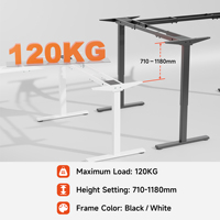 AUKI Bureau d'angle ergonomique en forme de L à hauteur réglable motorisée avec double moteur pour la maison et le bureau