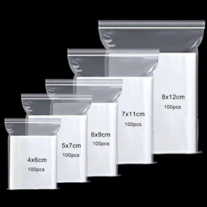 Recyclable Clear <b>Zip</b> Closure Plastic <b>Bags</b> for Sample Packaging Small Goods and Custom Branding Needs - Product Image 6
