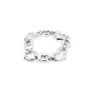 Pulsera de Cadena con Eslabones de Corazón y Ojales - Product Image 1