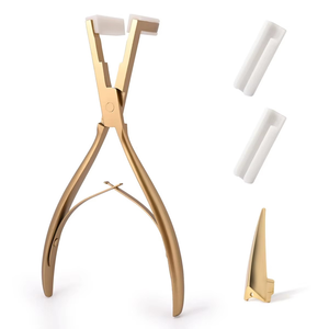 Gold Plated Hair Extension Pliers Metal <b>Tool</b> for Installation and Removal with Replaceable Tips Hair Styling <b>Tools</b> - Product Image 1