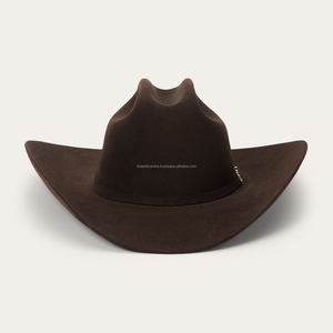 Sombrero de Vaquero Clásico Vintage |   Fieltro de lana hecho a mano estilo occidental |   Sombrero Resistente para Rodeo y Actividades al Aire Libre, Unisex - Product Image 5
