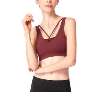 Sujetador deportivo transpirable de secado rápido para mujer, con espalda cruzada y soporte alto, para yoga y fitness, talla adulta, ligero, al por mayor - Product Image 6