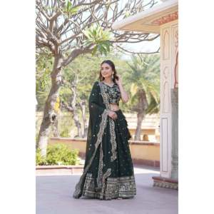 Desinger Green Lehenga Choli - Product Image 3