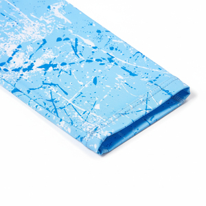 Men's <b>Light</b> <b>Blue</b> Splatter Print <b>Long</b> <b>Sleeve</b> Fishing Shirt Sublimation Transfer Print - Product Image 6
