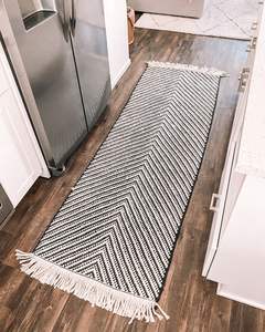 Tapis de cuisine moderne antidérapant, résistant à la saleté, personnalisable, lavable, avec envers en caoutchouc, épaisseur moyenne, en polyester, fabriqué à la machine pour la maison - Product Image 5