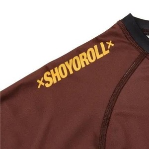 Lot professionnel de Shoyorol brun # 112 Rashguard d'entraînement respirant à séchage rapide 100% polyester à manches courtes MMA BJJ No Gi - Product Image 3