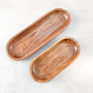 Bandeja de Servir Elegante de Madera de Lujo con Asa Blanca, Duradera, Ecológica y Personalizable para Regalo - Product Image 3