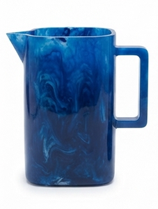 Pichet en bois moderne marbré bleu, fait main, écologique, pour la maison, le camping, le bureau, le café, personnalisable - Product Image 6