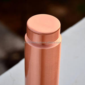 Bouteille d'eau en cuivre pur à 100 %, artisanale, écologique, portable, finition mate en cuivre, style zen asiatique personnalisé - Product Image 4